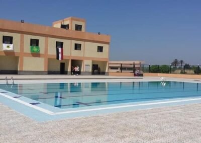 حمام سباحة  نصف اوليمبى ومبنى الخدمات بكلية الزراعة بمشتهر – جامعة بنها